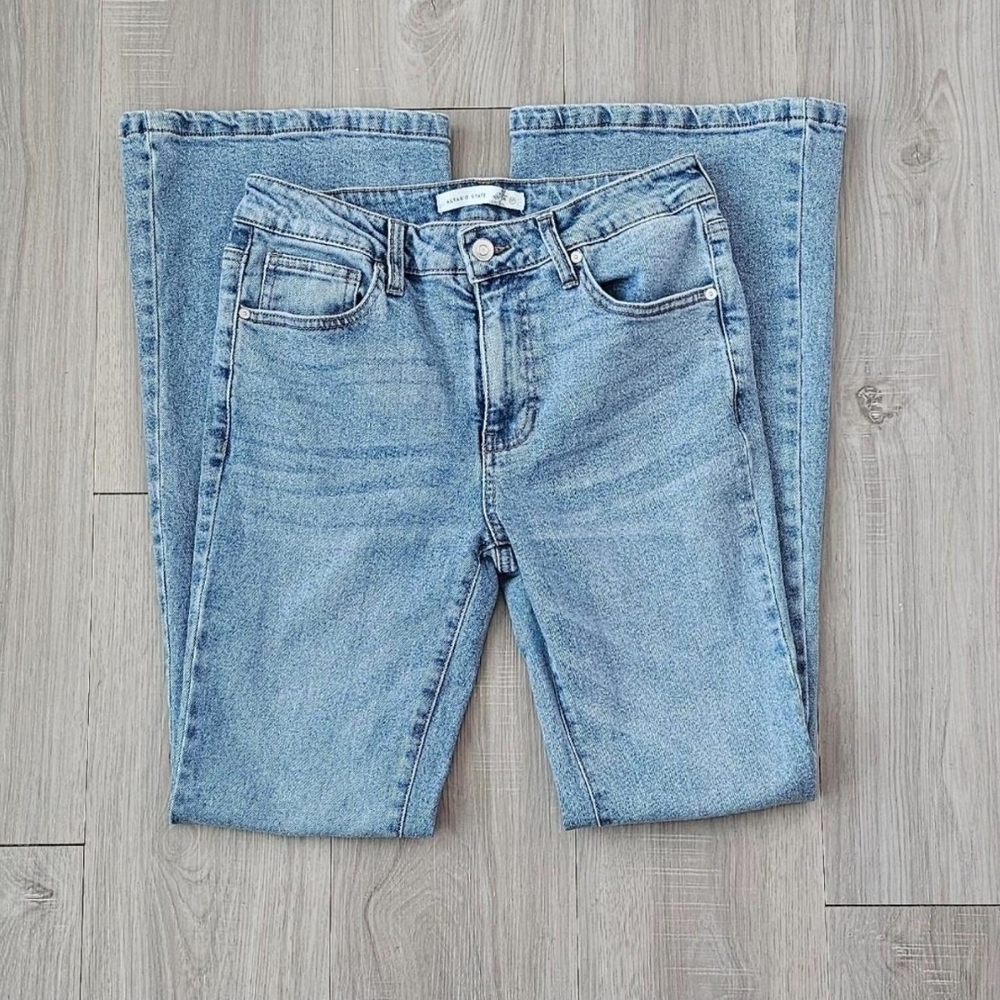 Womens Altar'd State Light Blue Flare Jeans
